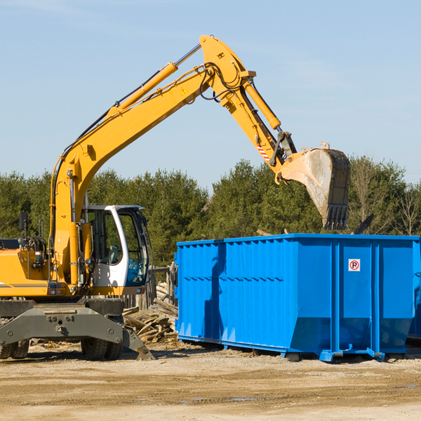 are there any restrictions on where a residential dumpster can be placed in Placentia